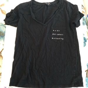 Black v neck t shirt